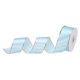 thumbnail image 1 of Unique Bargains 1 1/2 Inch 25 Yard Wide Satin Ribbon with Gold Edges Grosgrain Fabric Ribbon for Gift Wrapping, Light Blue, 1 of 7