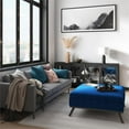 thumbnail image 2 of Owen 36 in.W Mid Century Coffee Table Storage Ottoman in Blue Velvet Fabric, 2 of 9