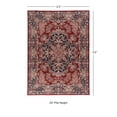 thumbnail image 3 of Contemporary Home Living 2.25' x 3.25' Medallion Floral Border Area Throw Rug - Red and Navy Blue, 3 of 8