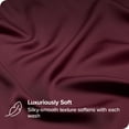 thumbnail image 3 of Bare Home Bamboo Sheet Set - Made from Rayon Fibers - Deep Pockets - 4 Piece - Queen, Burgundy, 3 of 7