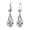 White, variant on Krdevn Silver Plated Teardrop Hollow CZ Dangle Earrings Hook Drop Earrings Pave Accent Dangling Jewelry for Wedding Party Women Gift
