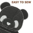 thumbnail image 6 of 2Pcs Large Embroidered Patches Bear Panda Sew On Patch Applique for Clothes Bags Jackets, 6 of 7