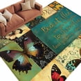 thumbnail image 2 of Vintage Butterfly Area Rug 5x8 FT, Non Slip Bedroom Throw Carpet, Watercolor Retro Summer Butterflies Washable Soft Floor Carpet Non-Shedding Rug for Living Room Nursery Dorm Office, 2 of 9