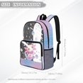 thumbnail image 6 of SEANATIVE Clear Backpacks for Boys Girls Large Capacity Kids Stylish Transparent Bookbag Clear Bags Teens PVC School Backpack School Supplies, Cute Axolotl Bubble Pattern Violet, 6 of 7