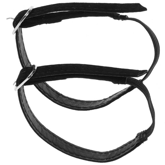 Worgeous Elastic Heel Strap Black 2Pcs 1.3X0.4X0.04In