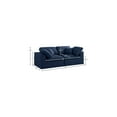 thumbnail image 3 of Meridian Furniture Serene Navy Linen Textured Fabric Deluxe Comfort Modular Sofa, 3 of 8