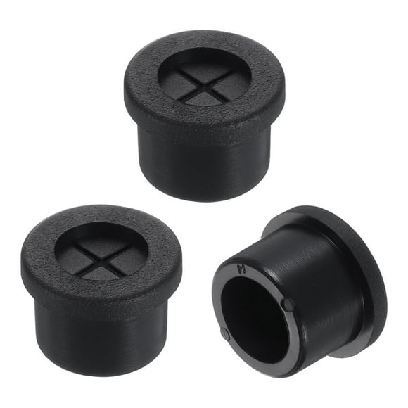 Uxcell 3 Pack Cable Cord Grommet, 9/16" Inch (14mm) Desk Grommet Flexible Rubber Grommets Wire Hole Cover Pass Through for Office Computer Desk Wire Organizer, Black