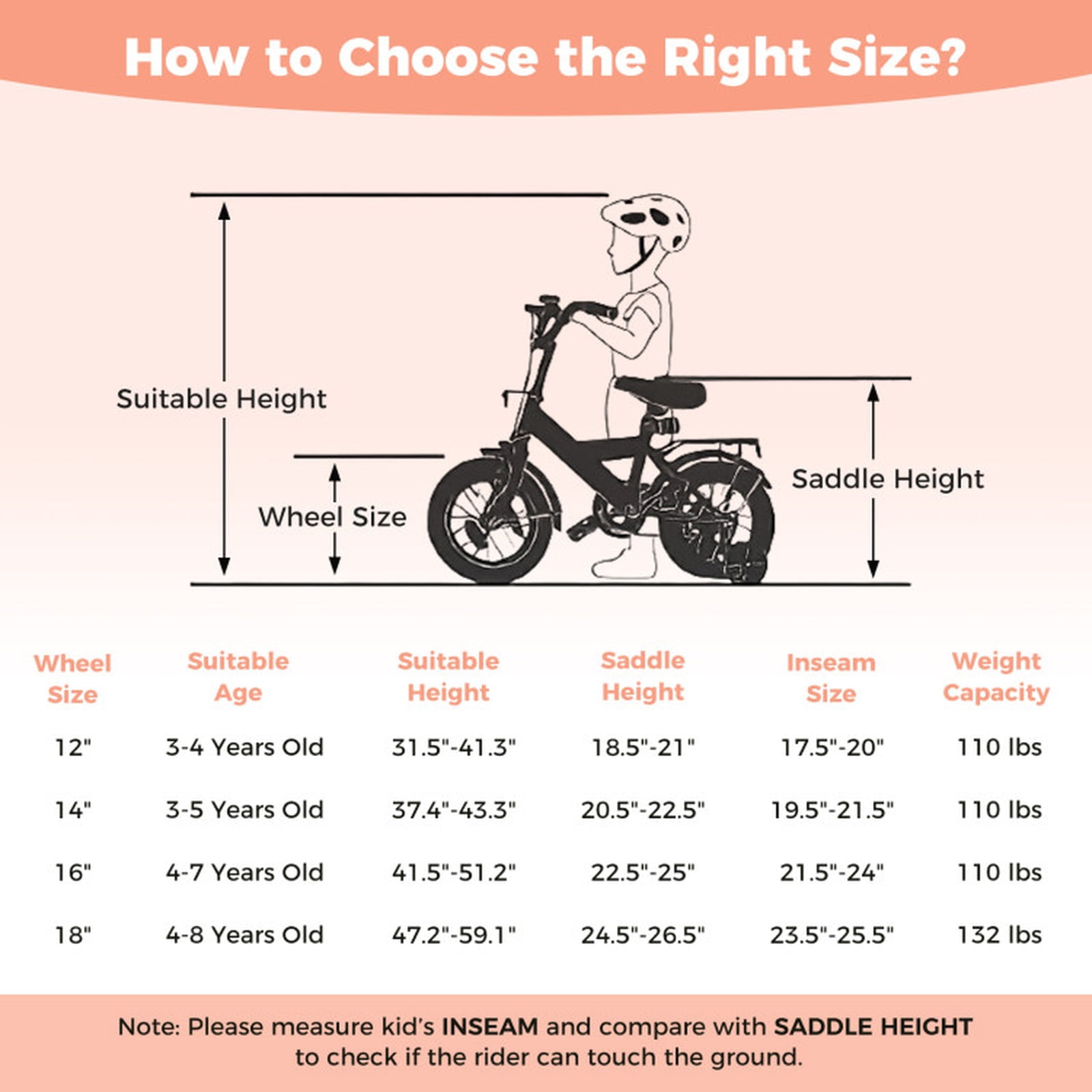 Redsmile Kids Bike 12 Inch for Boys Girls Ages 3-8, Adjustable Toddler Bicycle with Training Wheels and Stars & Moon Design, Height-Adjustable Seat, 110 lb Capacity, Pink