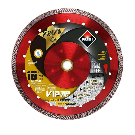 Rubi Tools Viper 10" Wet Diamond Blade USA Ref.31941