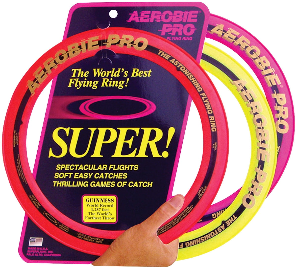 Aerobie Sprint Ring Frisbee Yellow 