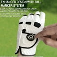 thumbnail image 5 of FINGER TEN Men’s Golf Glove Left Hand Right with Ball Marker Value 2 Pack, Weathersof Grip Soft Comfortable, Fit Size Small Medium ML Large XL, 5 of 7