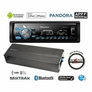 Pre-Owned Used Pioneer MVH-X370BT Digital Media Receiver w/ GM-D1004 4 Channel Amplifier