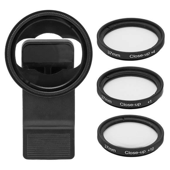 Filtro de Primer Plano de 37 mm, Marco de Aleació de aluminio de Alta Definición Resistente 37 mm Filtro macro de Primer Plano para Diferentes Teléfonos Móviles