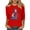 Red-Shirts, variant on Women's 3/4 Sleeve Tops Summer Crew Neck Shirts Cute Graphic Petite Blouses Going Out Loose Fit Tunic Top S-2XL