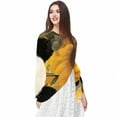 thumbnail image 5 of Panda Sunflower Translucent Chiffon Yarn Silk Scarf - Lightweight and Breathable - 180*73 Size - Head Wrap for Women and Hair - Elegant Fashion Accessory, 5 of 6
