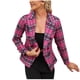 thumbnail image 2 of Pntutb Mujer Check Impreso Slim Lapel Blazer Blazer Coat tops Blusa Pntutb Pntutb-7153, 2 of 7