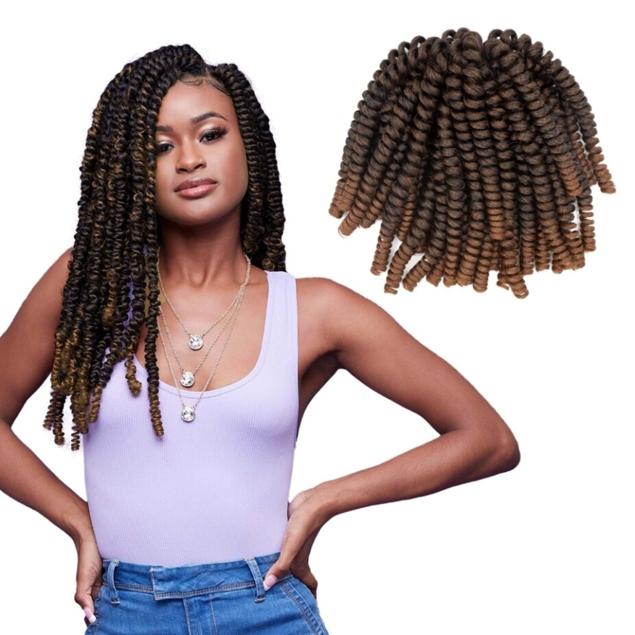 (2 pack) Darling Passion Twist Crochet Hair 2X Pack, 24 inch, #1/30, Adult, Female