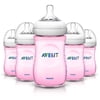 Philips Avent Natural BPA-Free Baby Bottles - 9oz, Pink, 5 Pack