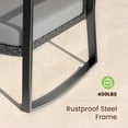 thumbnail image 4 of Rocking Patio Bistro Sets - All-Weather - 3 Piece Rattan Conversation Furniture Set, Wicker Outdoor Front Porch Chair for Balcony, Porch, Garden, Backyard, Poolside,Gray, 4 of 8
