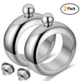 thumbnail image 1 of Pulsera Petaca Brazalete Petaca Acero inoxidable 304 Acero y Petaca Juego de embudo 3.5 oz. 2 uds (2 uds astilla) Adepaton SNFLD959, 1 of 7
