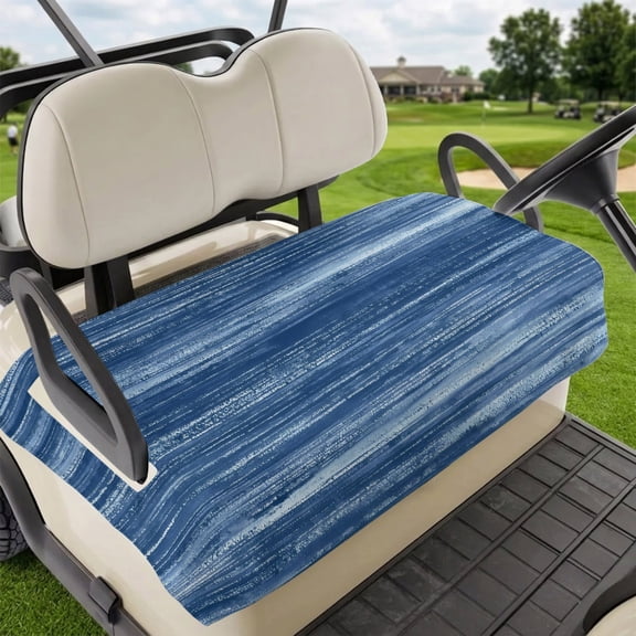 Golf Cart Seat Covers for 2 Seater, Navy Blue Soft Microfiber Cart Seat Towel Blanket, Vintage Modern Abstract Art Ombre Absorbent Breathable Non Slip Bench Seats Protector for Golf Course 51"x31"