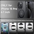 thumbnail image 2 of Funda de teléfono Tigowos Strong Magnetic para iPhone 15 Pro de 6.1 pulgadas, 2 of 7