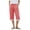Watermelon Red, variant on Yievot Striped Capri Pants for Women Button Slit Side Breathable Casual Summer Vacation Beach Cropped Trousers
