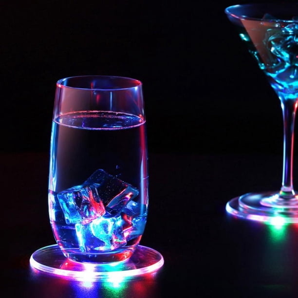 Sous Verre Lumineux LED 6cm Rond Bière Boisson... Du 0,45 € | DHgate