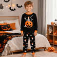 thumbnail image 6 of Boys Halloween Ghost Pajamas Cotton 2 Piece Sleepwear Set Long Sleeve Kids PJs for Toddler Boys 7Y, Pumpkin II, 6 of 9