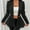 Black, variant on ZANKLEY Women's Peplum Blazer Jackets Business Casual Work Blazers Textured Button Front Long Sleeve Fall Outfits