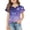 #A04-Dark Purple, variant on Girls Tee Shirts 7-16 Crewneck Gradient Tshirts Toddler Double Layer Ruffle Short Sleeve Tshirt Summer Trendy Cotton Tops