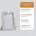 thumbnail image 6 of Home Mother of Pearl Picture Frame 4x6, Decorative Photo Frame Picture Frame for Tabletop or Wall, Thick Picture Frame for Home Wall Decor, Office Desk, 6 of 7