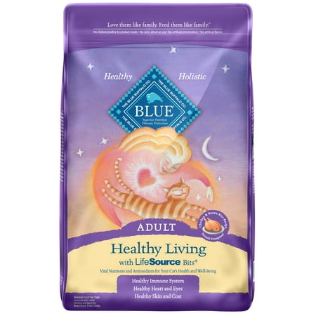 Blue Buffalo Healthy Living Adult Dry Cat Food, Chicken & Brown Rice Recipe, (Best Blue Buffalo Cat Food)