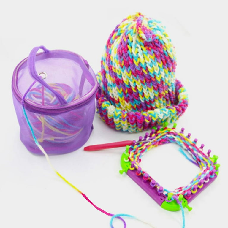Yarn, crochet hook, small loom help to 'lace it up' – Cross