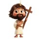 thumbnail image 2 of Jesu Ornament 2D Flat Acrylic Backpack Car Pendant Ornament, 2 of 7