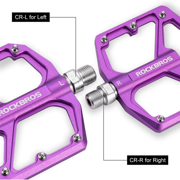 Rockbros Pedales Plataforma Rojo Bicicleta Mtb Trail Enduro