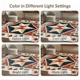 thumbnail image 7 of ODIKA 6'x9' Ultra-Soft Area Rug, Primitive Distressed Vintage Folk Border Farmhouse Lettering None Washable, Bare feet friendly, Silk-Touch for Guest Room, Bedroom, 7 of 7