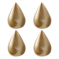 thumbnail image 2 of Advancent 4 Uds. Ganchos de gota de agua modernos de resina, perchero creativo montado en la pared, ganchos de gota de agua creativos Decoración del hogar oro S, 2 of 6