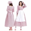 thumbnail image 1 of Disfraz de Halloween para mujer, vestido de mono floral con cuello cuadrado, falda de poliéster, 1 of 3