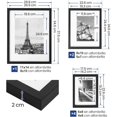 thumbnail image 5 of SONGMICS Juego de Marcos de Fotos de 7 Piezas, Uno de 28 x 36 cm, Dos de 20 x 25 cm, Cuatro de 15 x 20 cm, Negro, 5 of 5