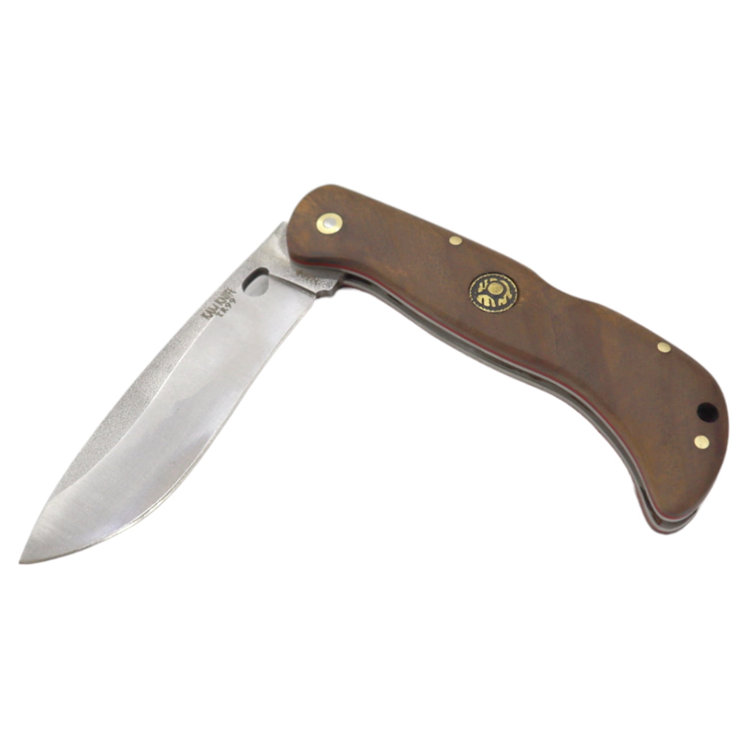Kam Knife - Folding Knife BÖHLER Stainless Steel N690 with 3.14" Blade EDC Knife; Red Inlay Handle Camping Knife; Small Hunting Knife Perfect for Outdoors and Hiking