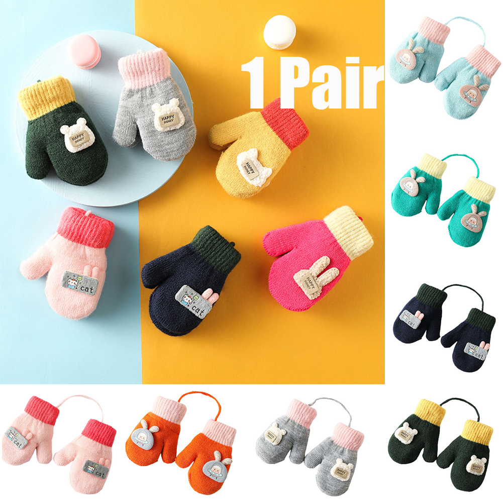 Cheers.US 1 Pair Toddler Mittens for Baby Boys Girls Winter Sherpa