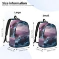 thumbnail image 4 of Daiia lighthouse Waves Torrential Rain Vintage Canvas Backpack for Men and Women ,Hiking Backpack,Travel Laptop Bag for School,Large Capacity Backpack, 4 of 8