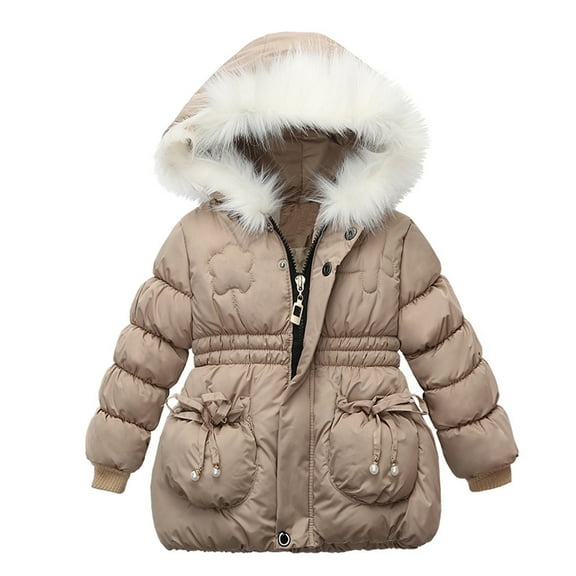 Girls Snowsuit Snow Children Hoodie Jacket Winter Thick Outwear Warm Zip Girls Kids Coats Girls Coat&Jacket