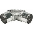 thumbnail image 5 of 90 Degree Stove Pipe 2.36inch/6cm Stainless Steel Flue Extension 2 pcs Elbow Chimney for Outdoor Wood Stove, 5 of 8
