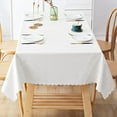 thumbnail image 7 of Rectangle Table Cloth, Waterproof Heavy Duty Vinyl Tablecloths, Wipeable Washable Table Cover for Kitchen and Dining Room (Beige, 52" X 70"), 7 of 7