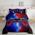 thumbnail image 1 of Erosebridal Teens Gamepad Bedding Sets Full with Comforter, Lightning Duvet Insert, Modern Game Theme Decor , Reversible 3pcs, 1 of 7