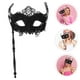 thumbnail image 5 of Máscara de cosplay, máscara de mascarada, máscara de fiesta de cosplay de Halloween, máscara de media máscara, máscara de disfraz con palo, 5 of 7