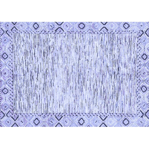 Ahgly Company Indoor Rectangle Abstract Blue Modern Area Rugs, 6' x 9'