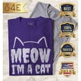 thumbnail image 2 of S4E Men's Meow I'm A Cat T-Shirt XX-Large Purple, 2 of 4